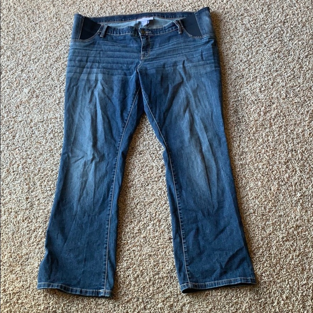 Isabel Maternity Bootcut Jeans w side panels 18